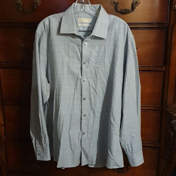 Michael Kors Other - Michael Kors Blue Check Dress Shirt